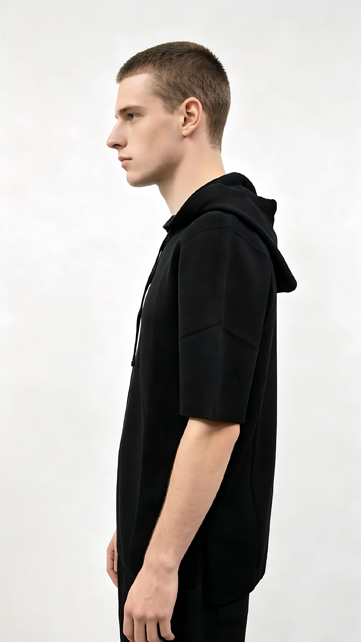 Black "30" Graphic Short-Sleeve Hoodie 2 Black "30" Graphic Short-Sleeve Hoodie - Image 2