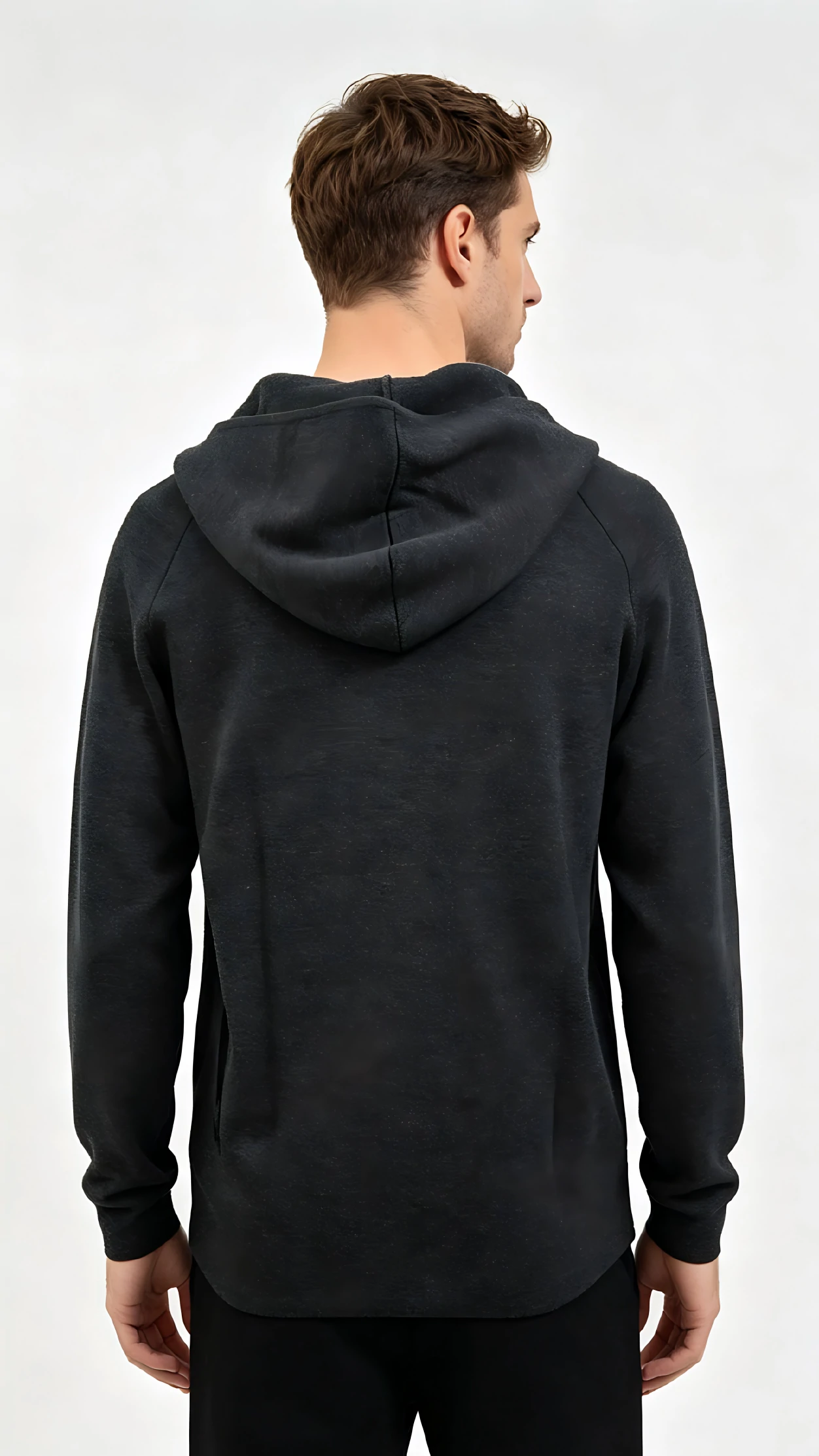 Dark Grey Full-Zip Hooded Sweatshirt 3 Dark Grey Full-Zip Hooded Sweatshirt - Image 3