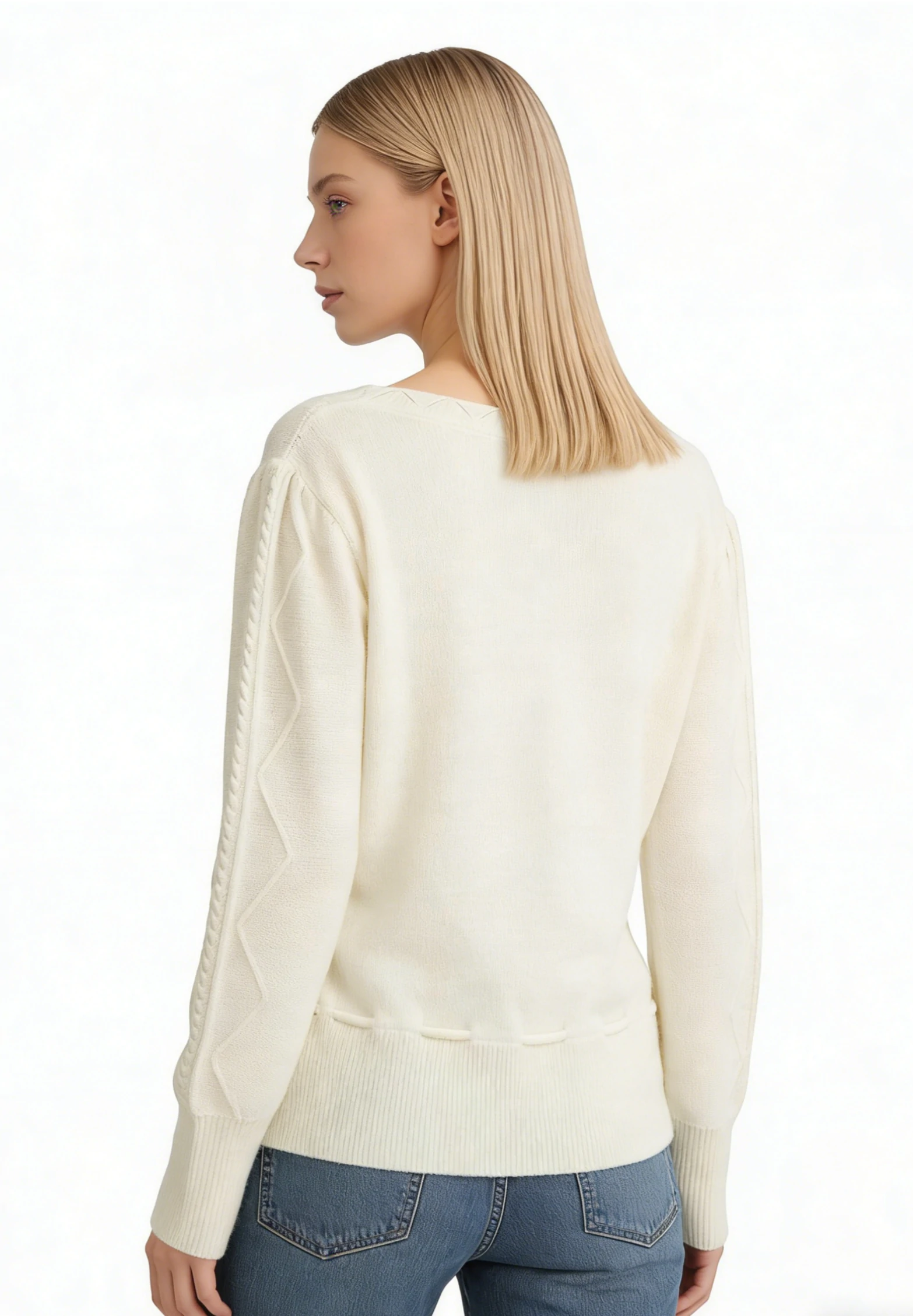 Embroidered Drawstring V-Neck Cardigan 2 Embroidered Drawstring V-Neck Cardigan - Image 2