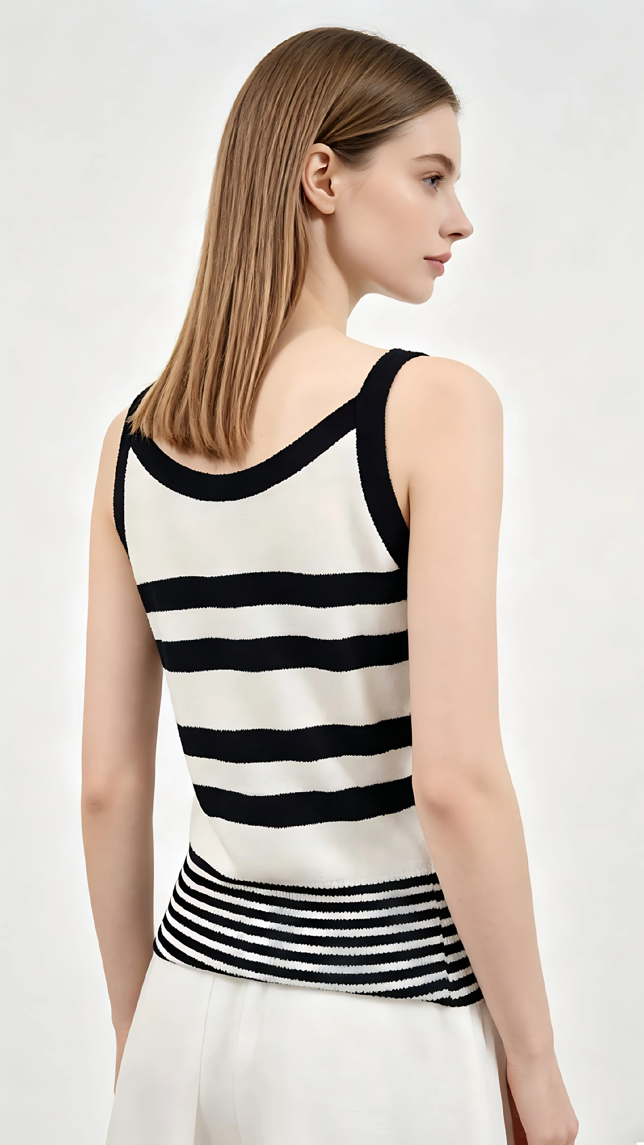 Colorblock Stripe Crew Neck Knit Vest 2 Colorblock Stripe Crew Neck Knit Vest - Image 2