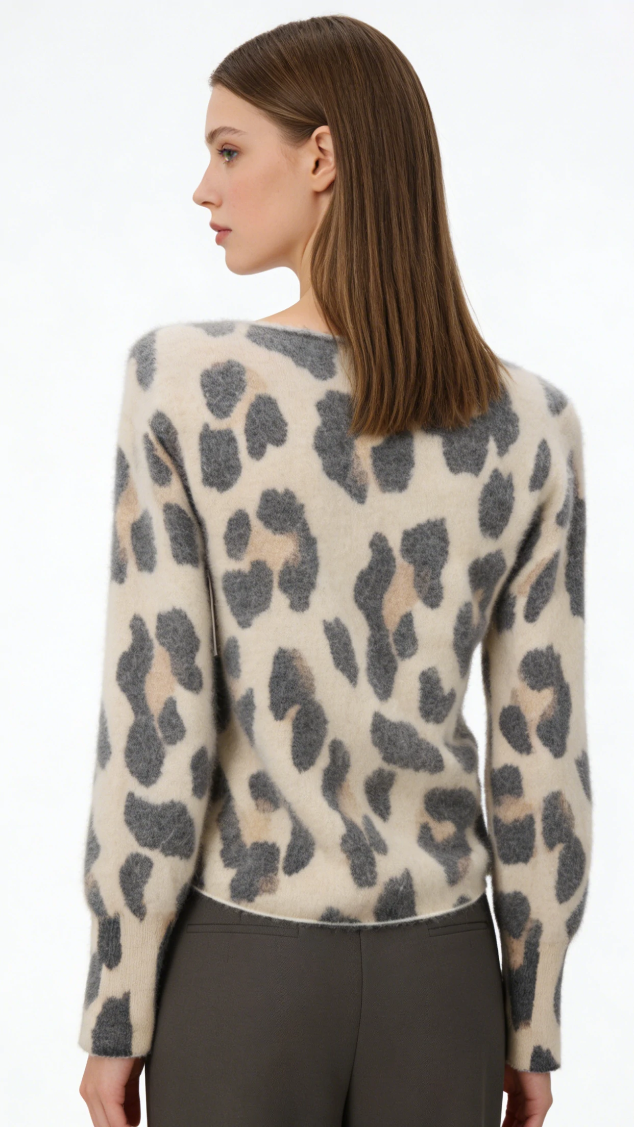 Leopard Print Wool Cashmere Pullover 3 Leopard Print Wool Cashmere Pullover - Image 3
