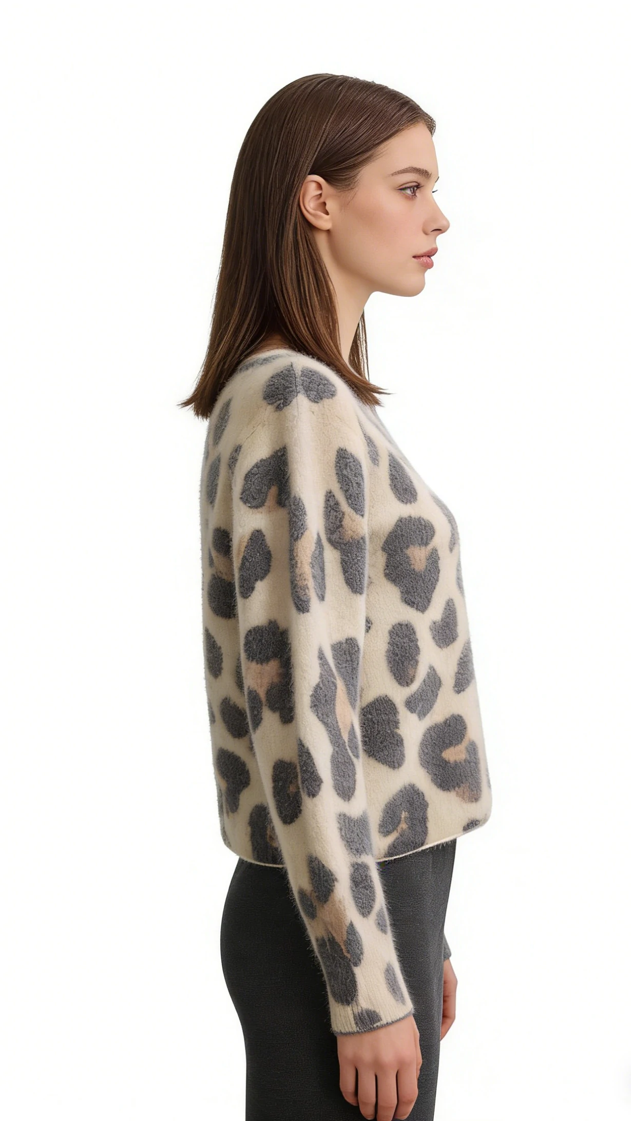Leopard Print Wool Cashmere Pullover 2 Leopard Print Wool Cashmere Pullover - Image 2