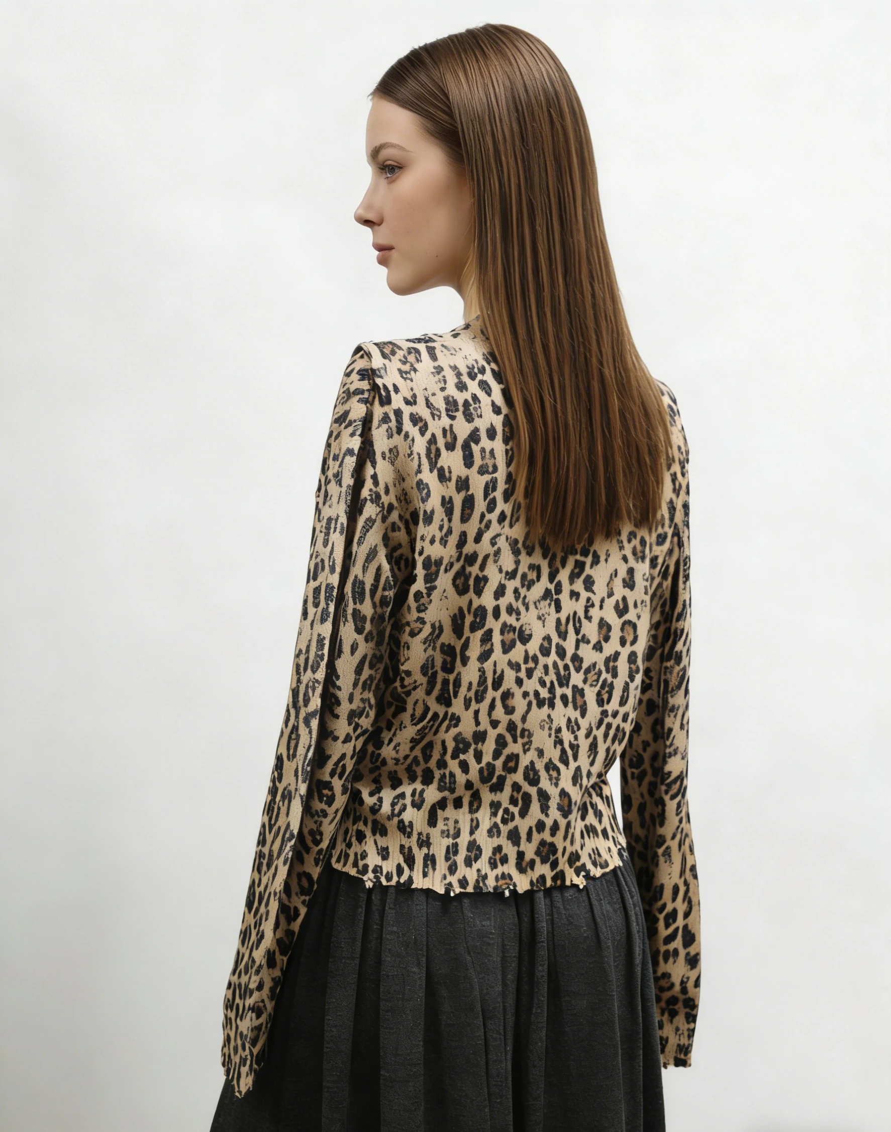 Luxury Leopard Slim Knit Cardigan 2 Luxury Leopard Slim Knit Cardigan - Image 2