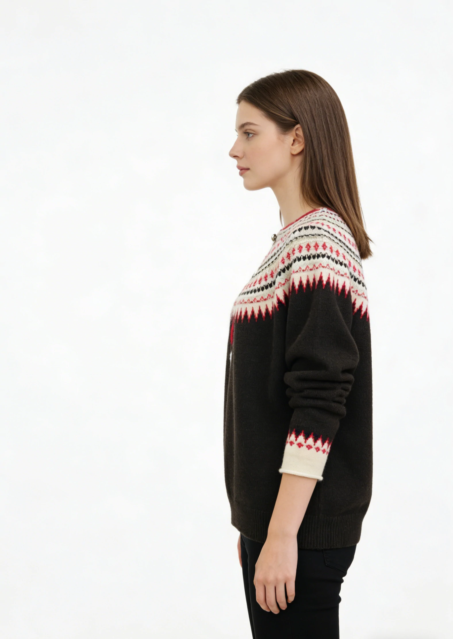 Nordic Fair Isle Button-Front Cardigan 2 Nordic Fair Isle Button-Front Cardigan - Image 2