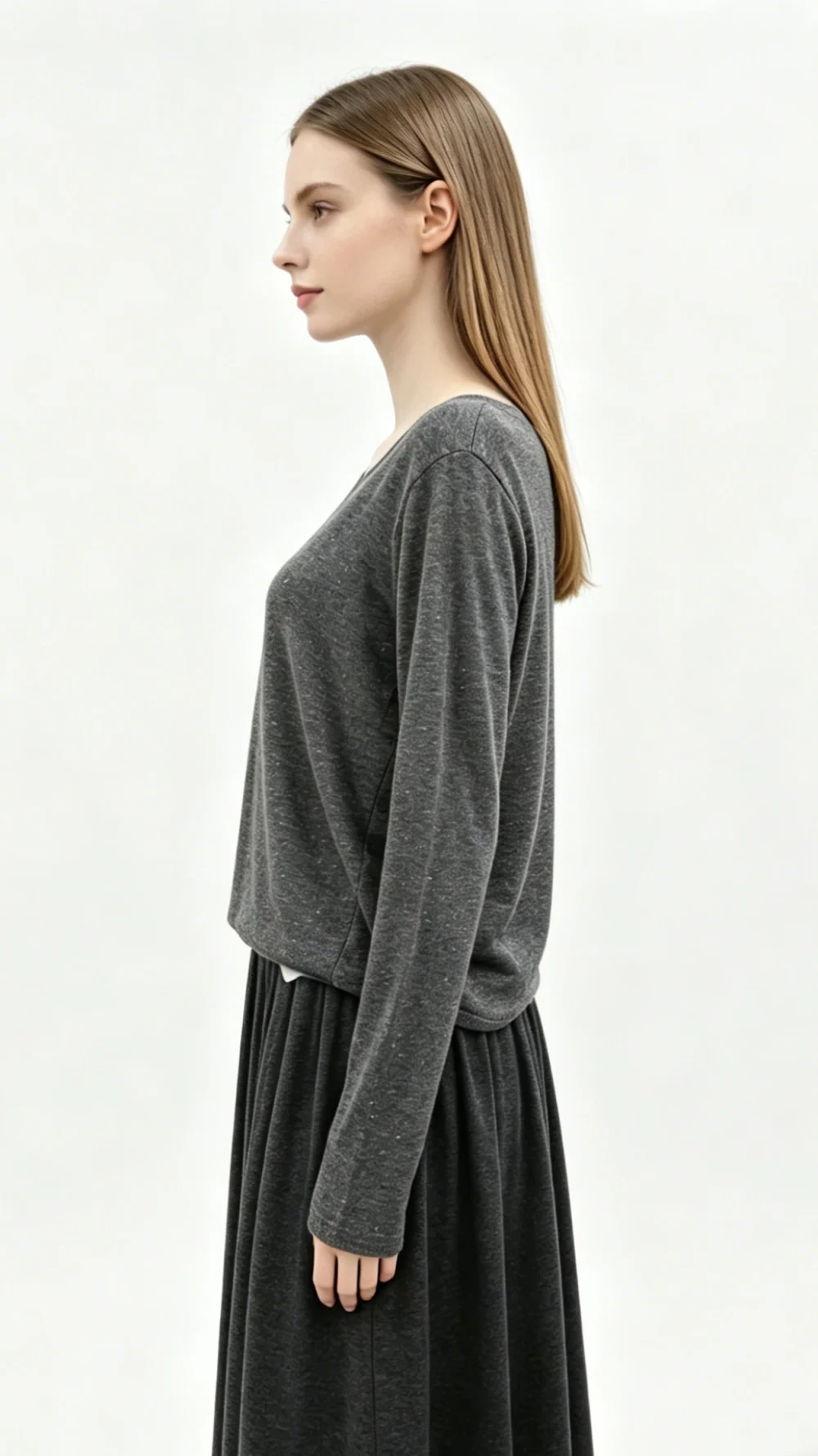 Sequin-Embellished Wool V-Neck Two-Piece Set (3)