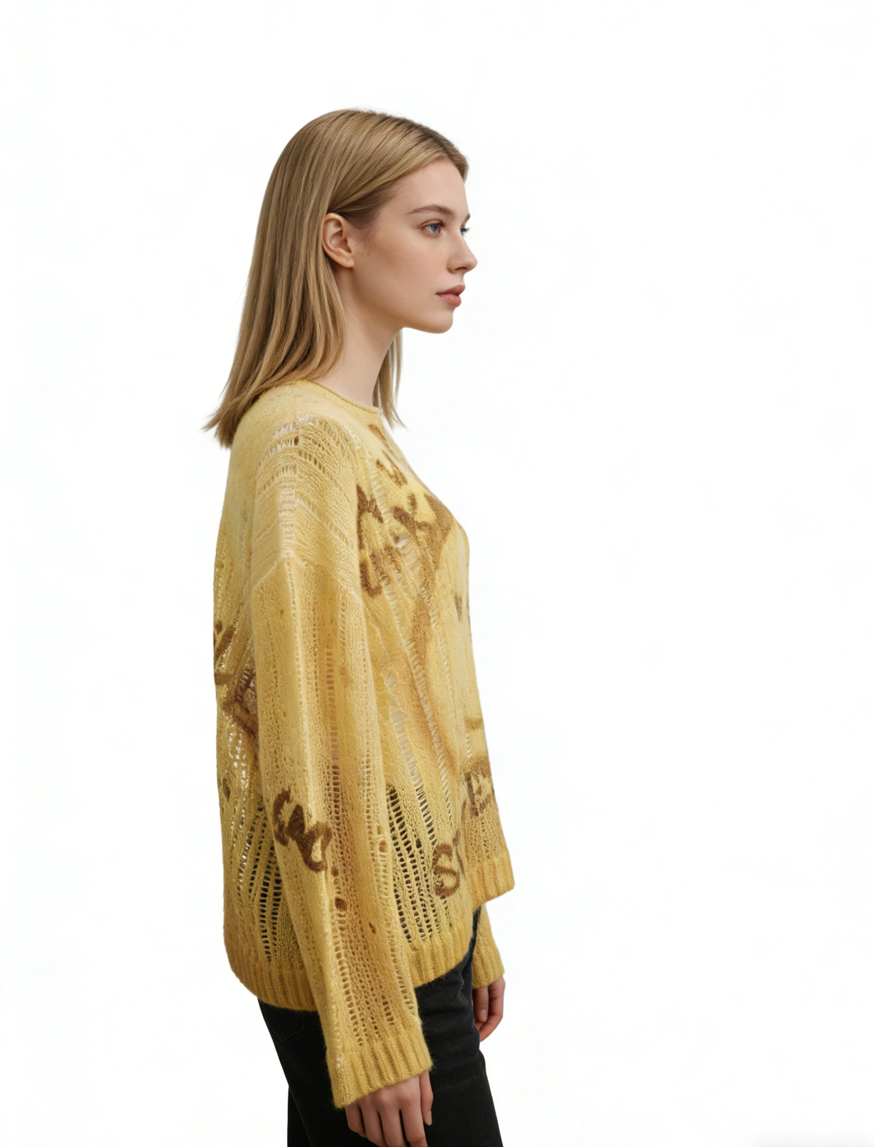Smiley Sheer Mohair Blend Oversized Sweater 2 Smiley Sheer Mohair Blend Oversized Sweater - Image 2