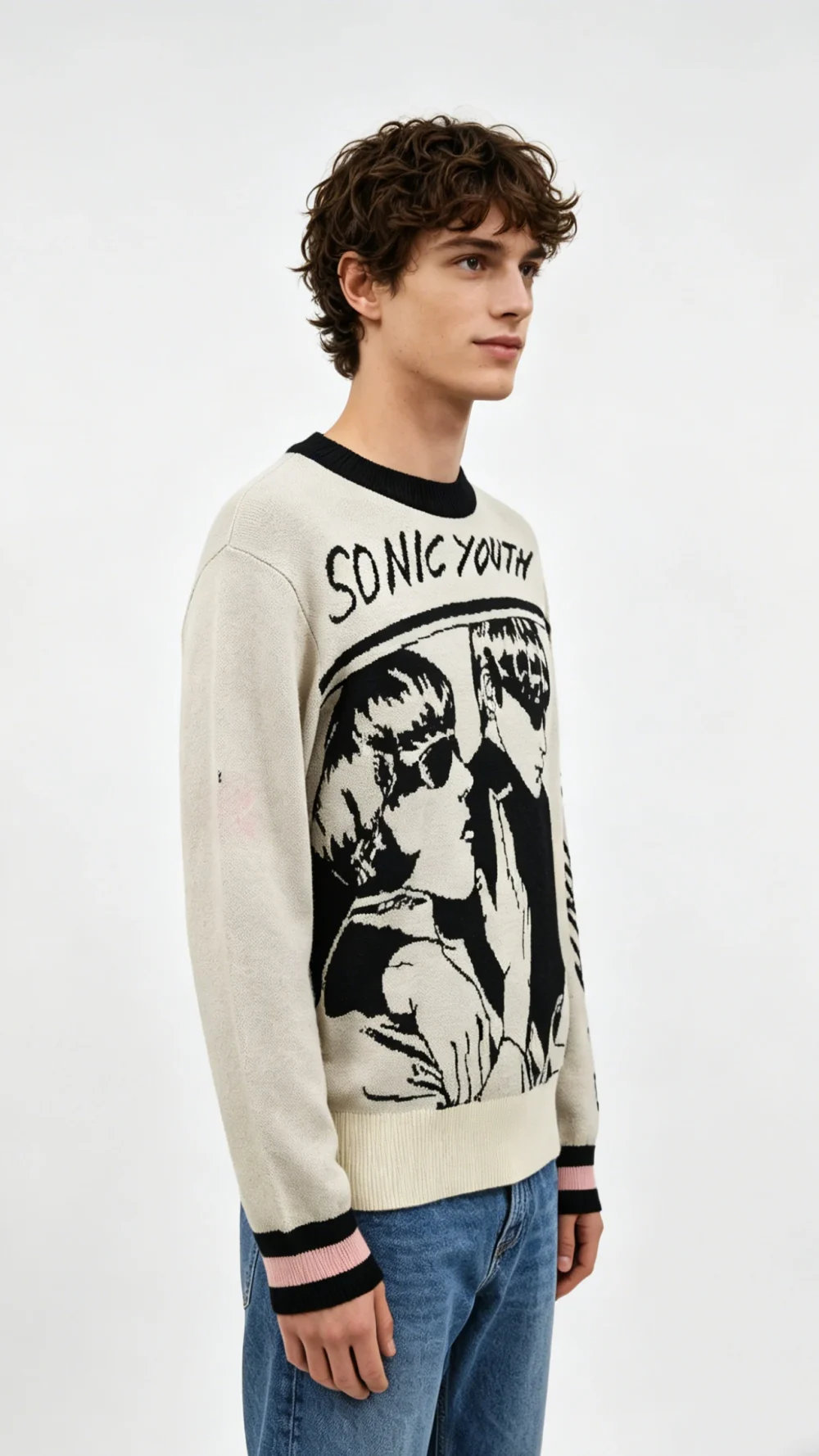 Sonic Youth Graphic Intarsia Knit Sweater (2)