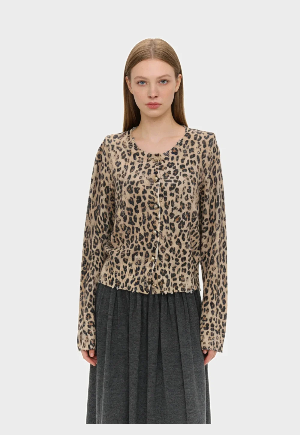 Luxury Leopard Slim Knit Cardigan