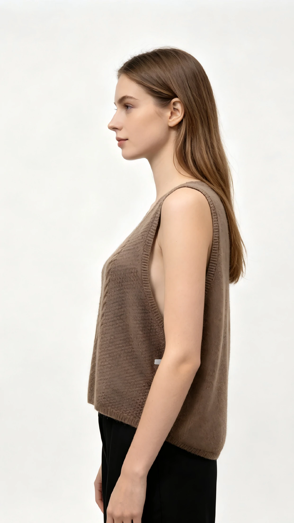 Luxury 100%Cashmere Cable Knit Vest 2 Luxury 100%Cashmere Cable Knit Vest - Image 2