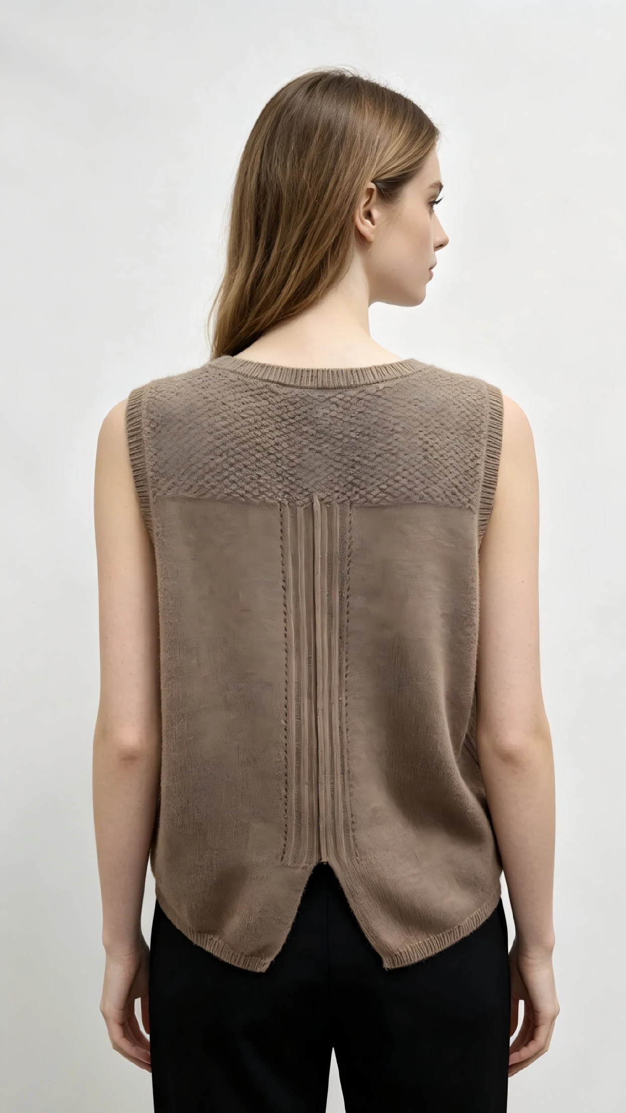 Luxury 100%Cashmere Cable Knit Vest 3 Luxury 100%Cashmere Cable Knit Vest - Image 3
