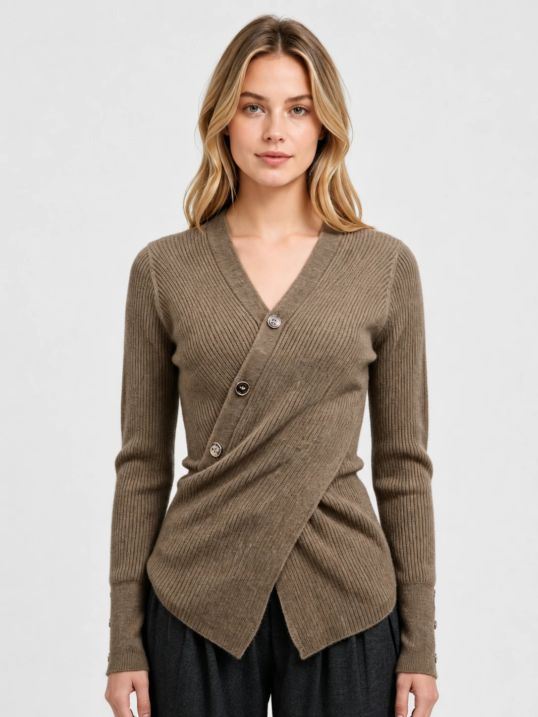 100% Cashmere Wrap V-Neck Sweater 1 100% Cashmere Wrap V-Neck Sweater