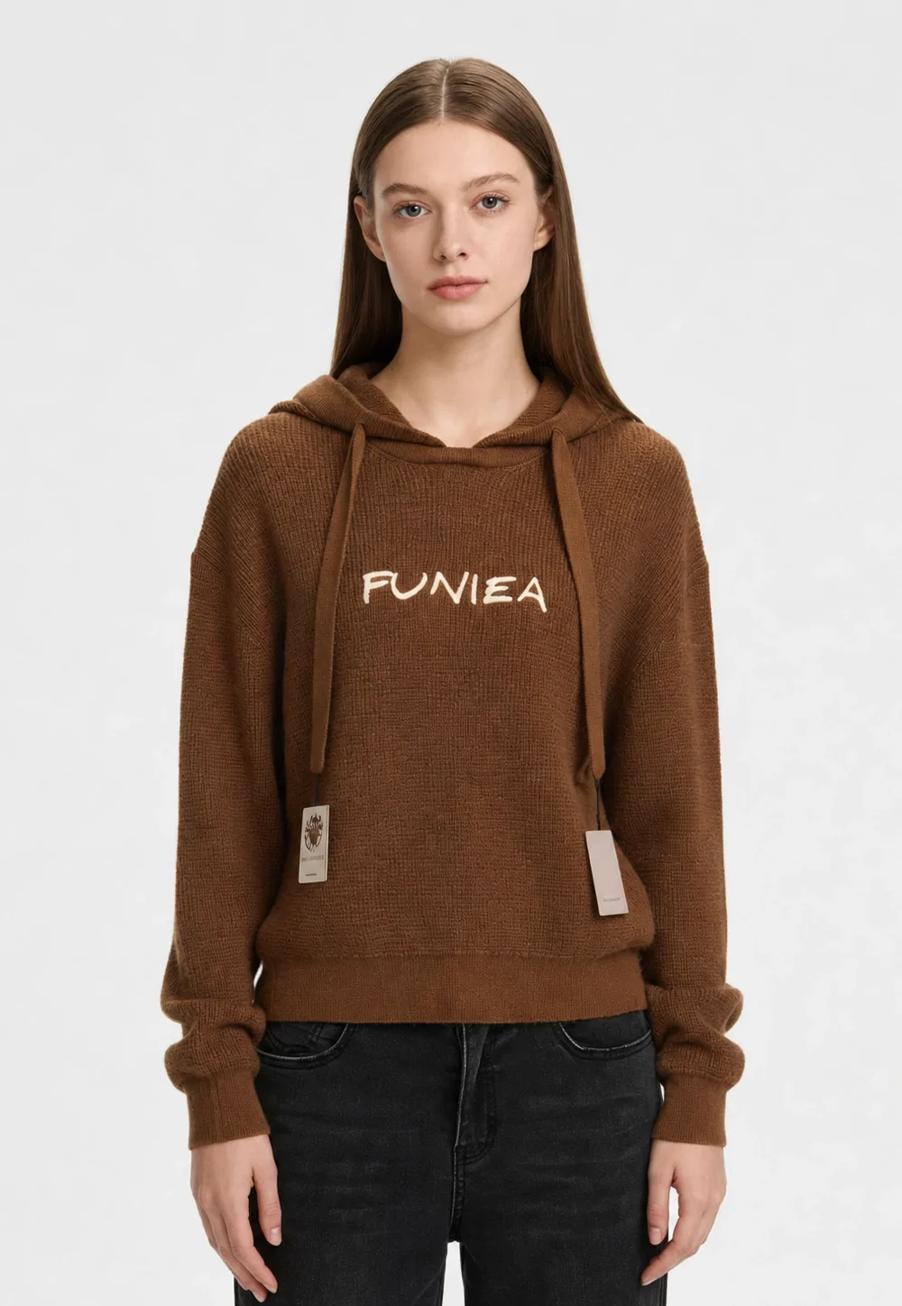 Wool-Cashmere Blend Knit Hoodie