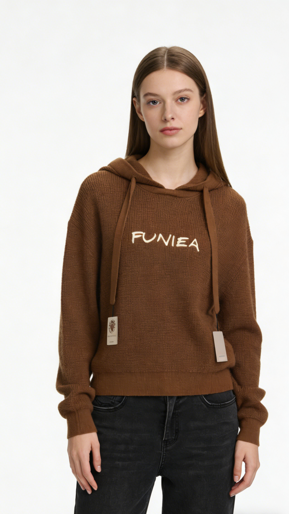 Wool-Cashmere Blend Knit Hoodie