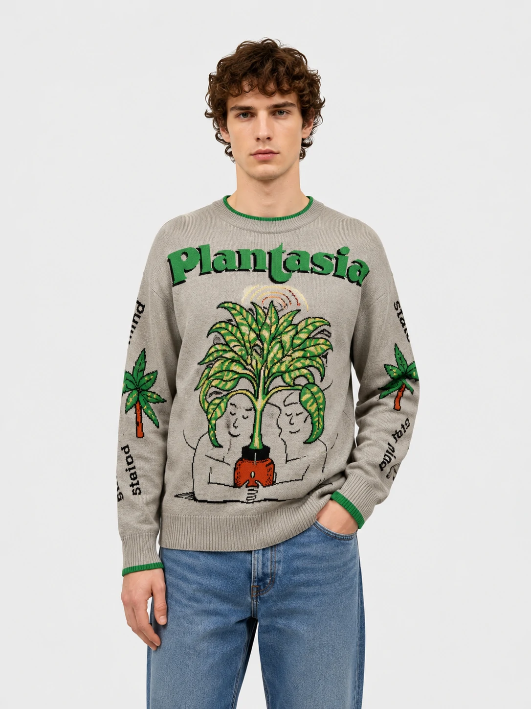 Plantasia Botanical Graphic Knit Sweater 1 Plantasia Botanical Graphic Knit Sweater