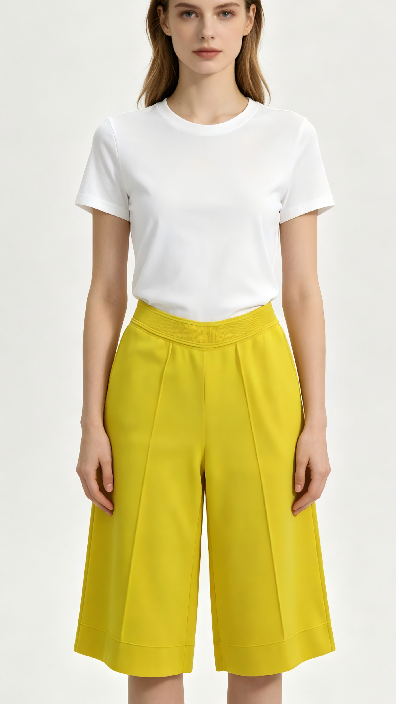 Bright Yellow Knit Culottes 1 Bright Yellow Knit Culottes