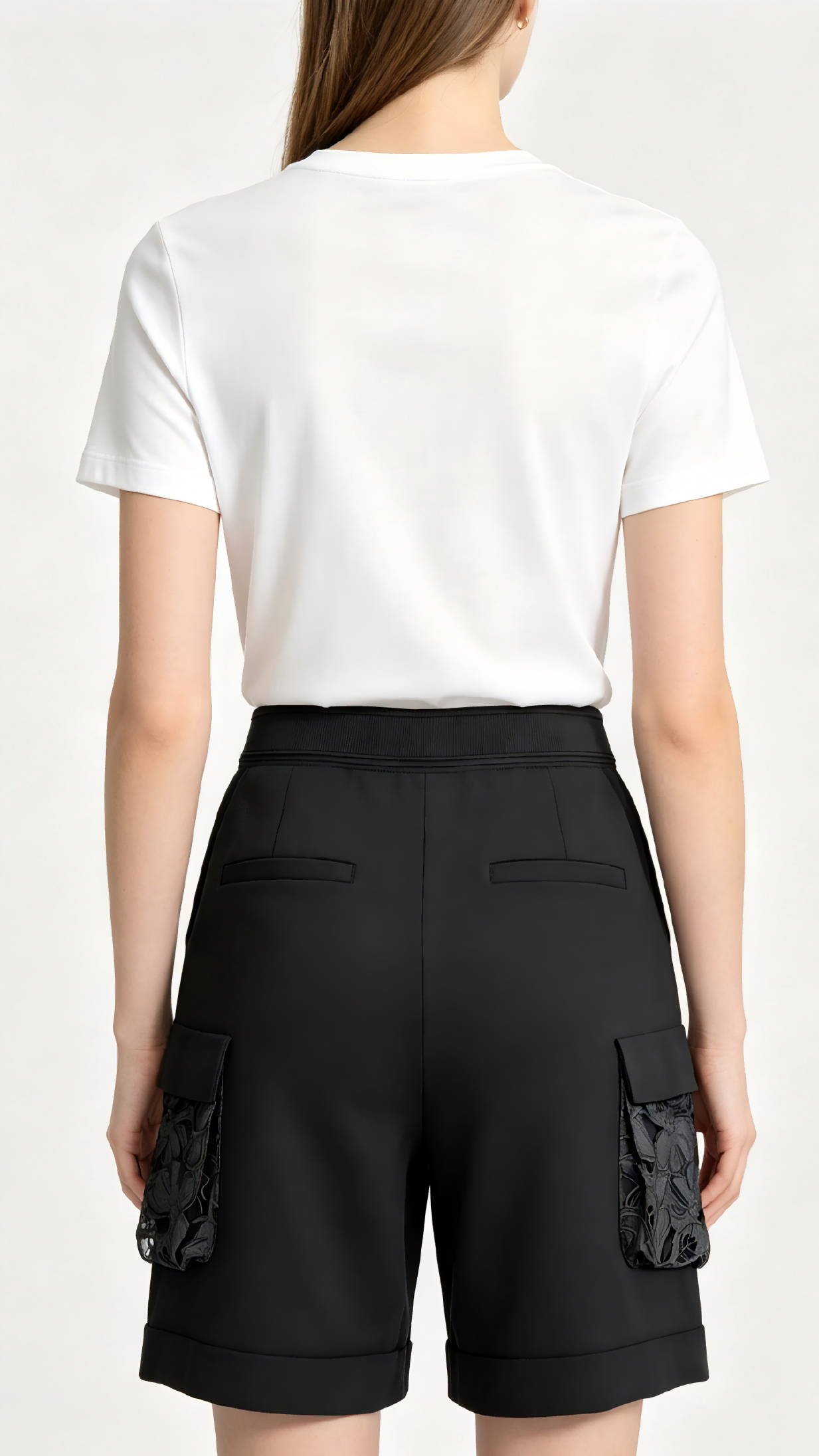 Black Lace Cargo Bermuda Shorts 3 Black Lace Cargo Bermuda Shorts - Image 3