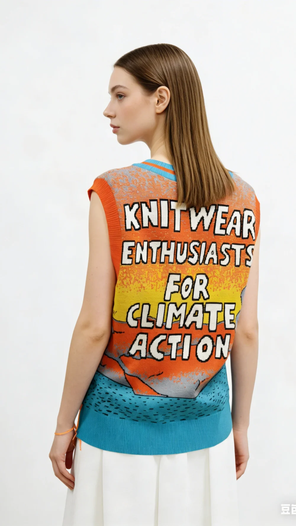 Graphic 100% Wool Sweater Vest