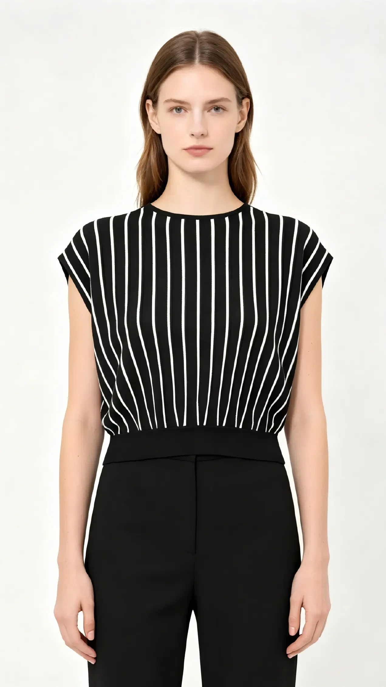 Black and White Striped Knit Top 1 Black and White Striped Knit Top