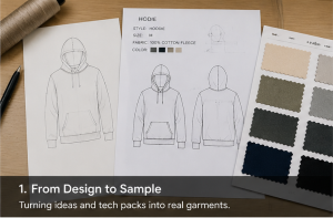 Why Garment Sampling Is a Critical Step Before Bulk Production for Knitwear Factory 1 step1 design to sample