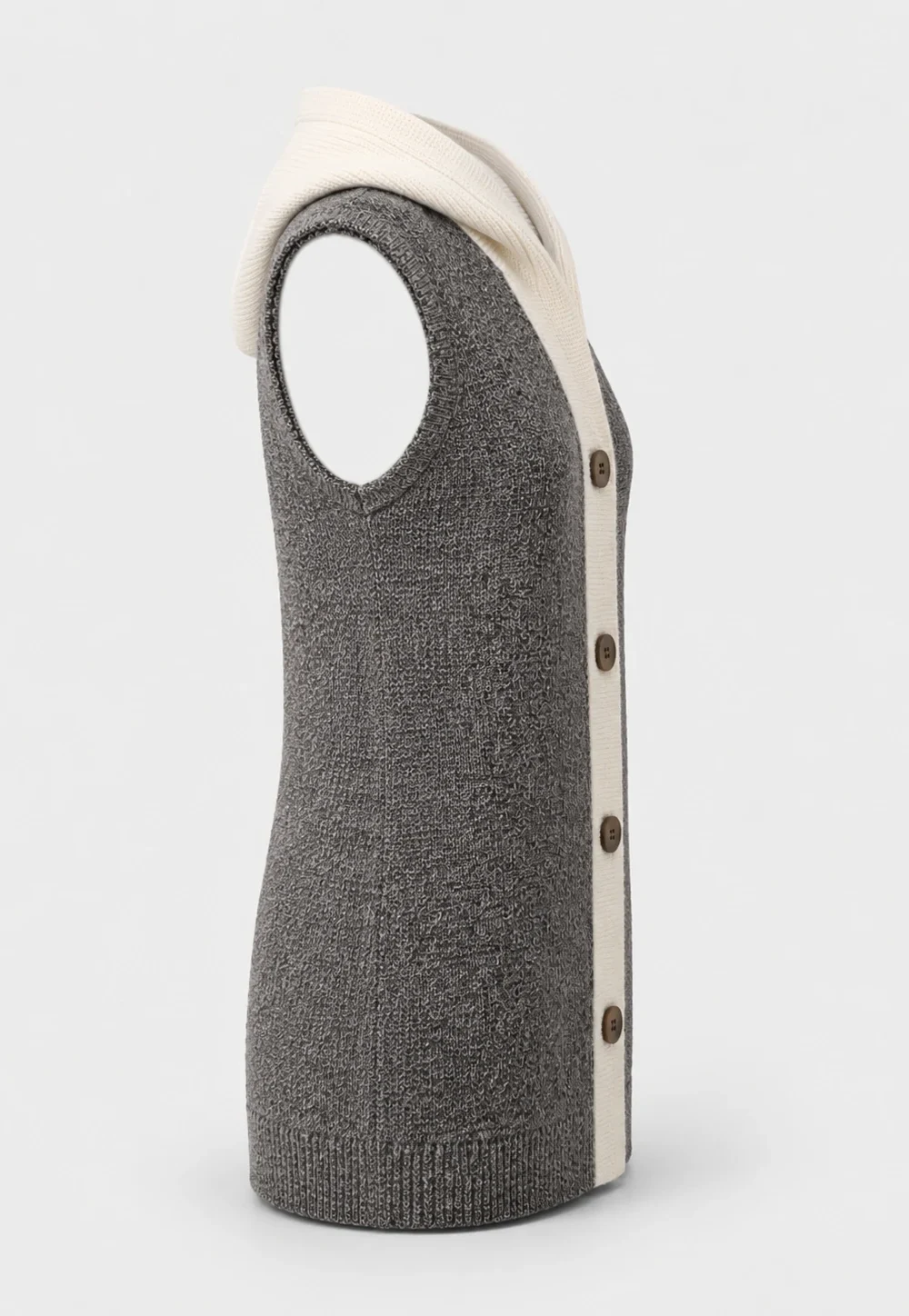 Kids Grey Sleeveless Knit Dress (2)