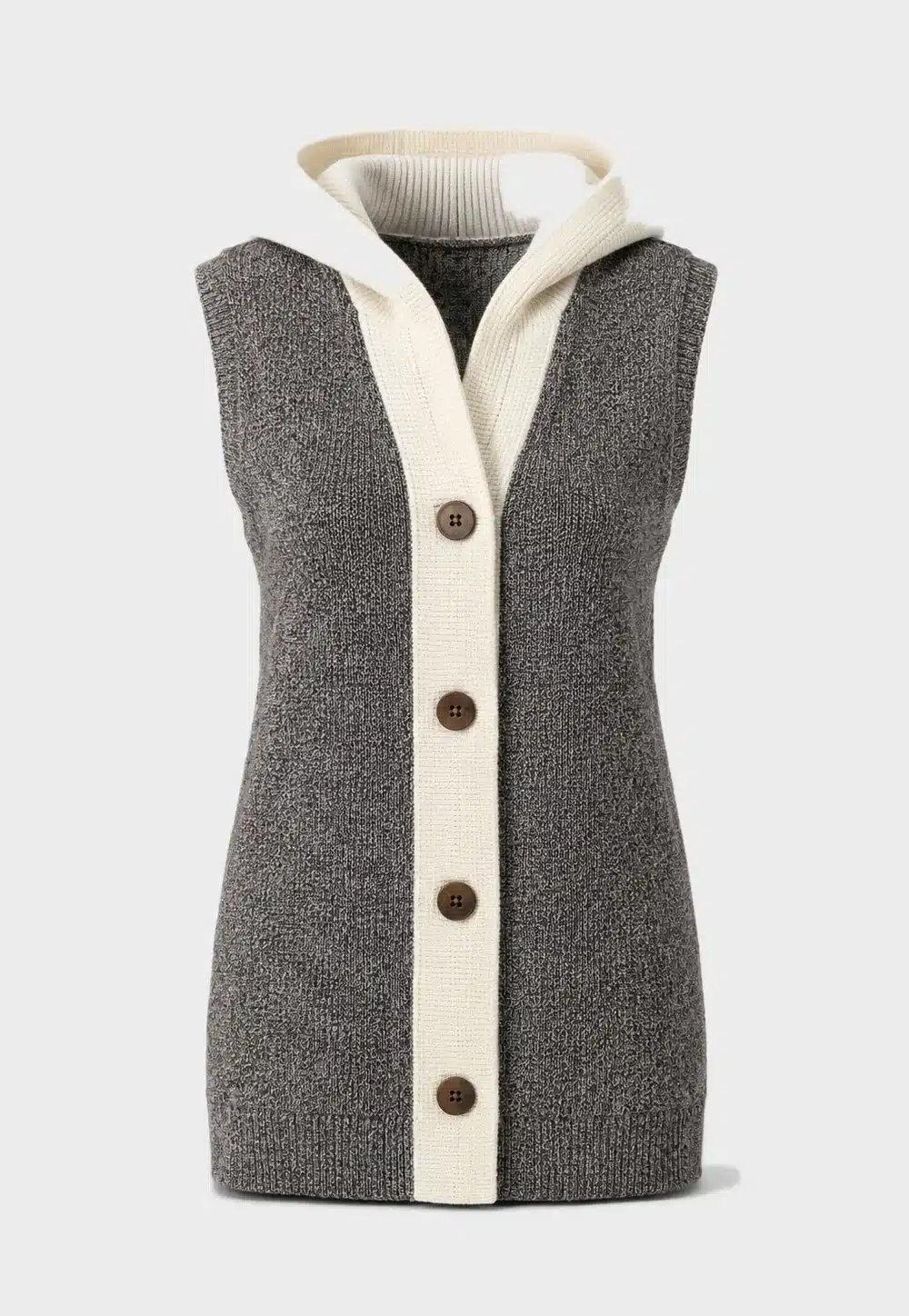 Kids Grey Sleeveless Knit Dress