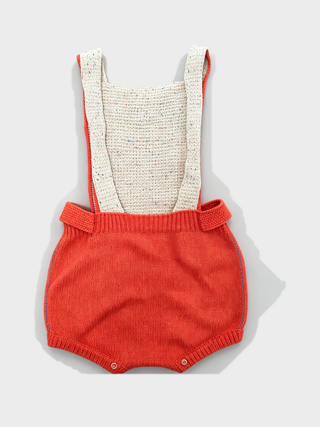 Orange Knit Baby Overalls Romper 1 Orange Knit Baby Overalls Romper