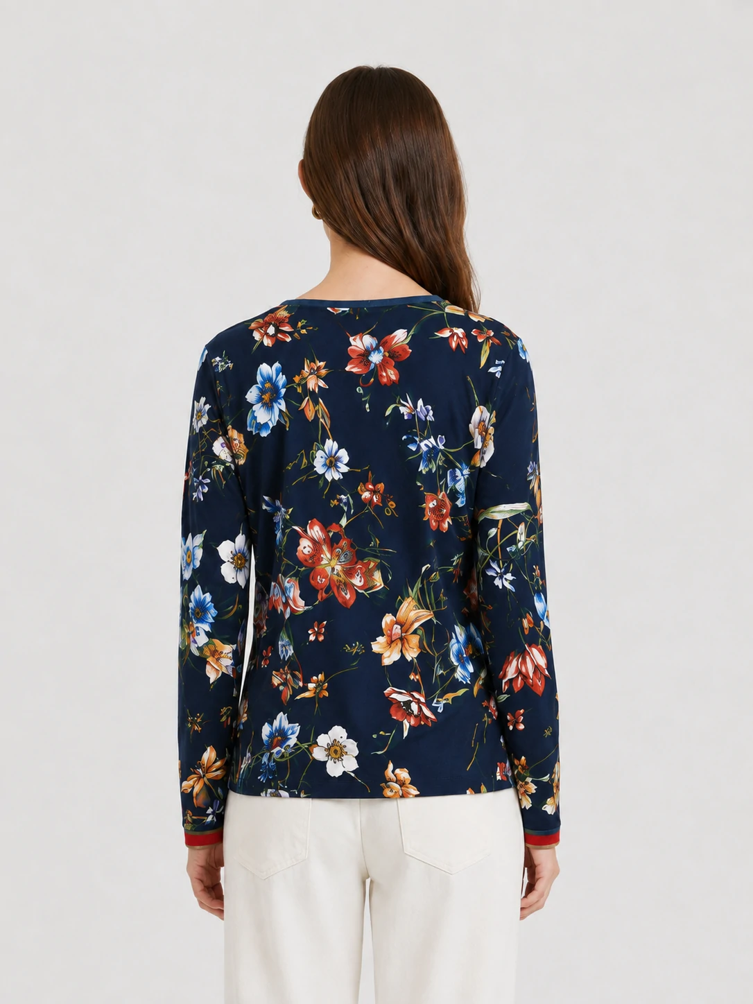 Women’s All‑Over Floral Print Knit Pullover 2 Women’s All‑Over Floral Print Knit Pullover - Image 2