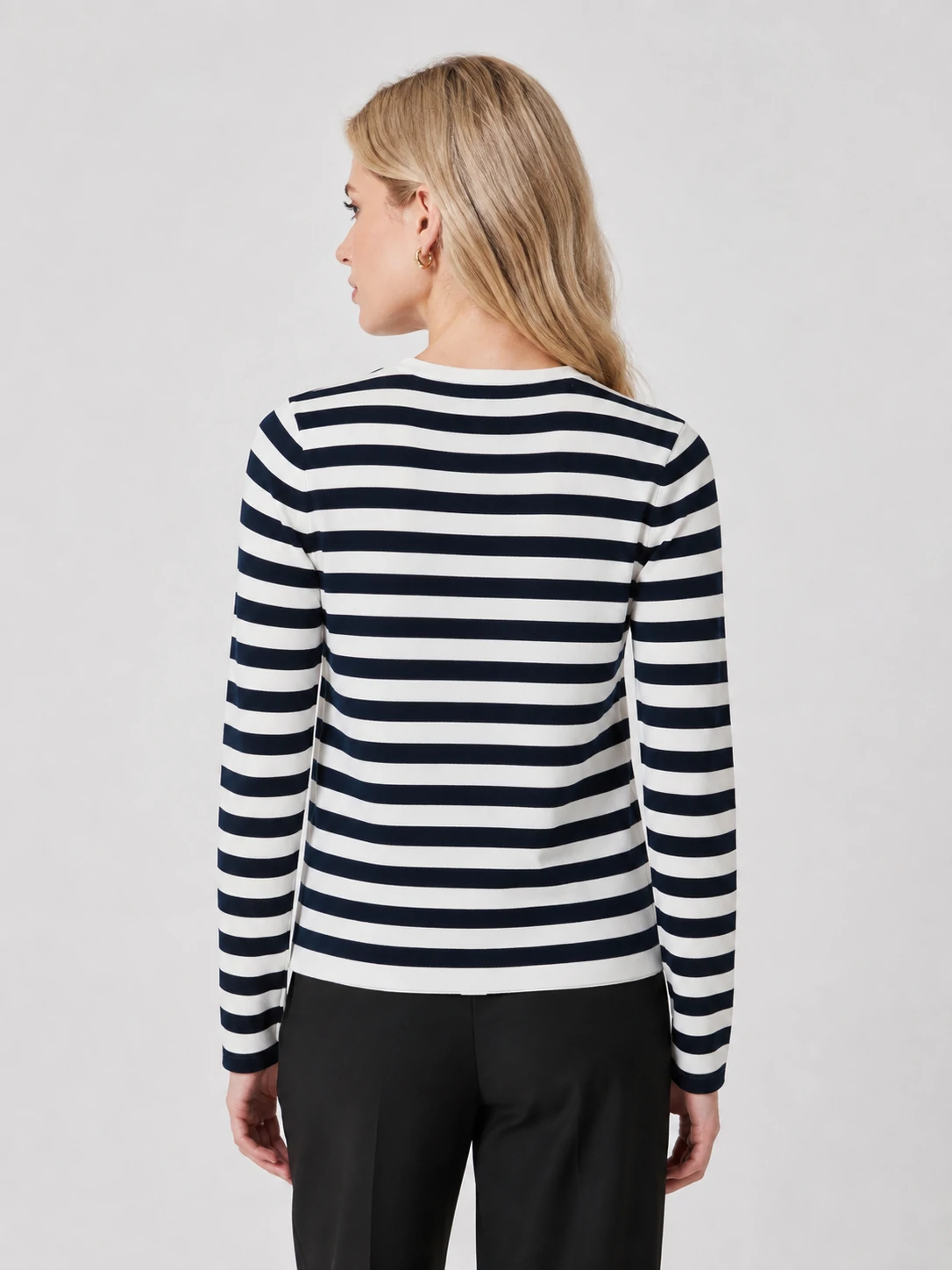 Women’s Striped Button-Front Cardigan 2 Women’s Striped Button-Front Cardigan - Image 2