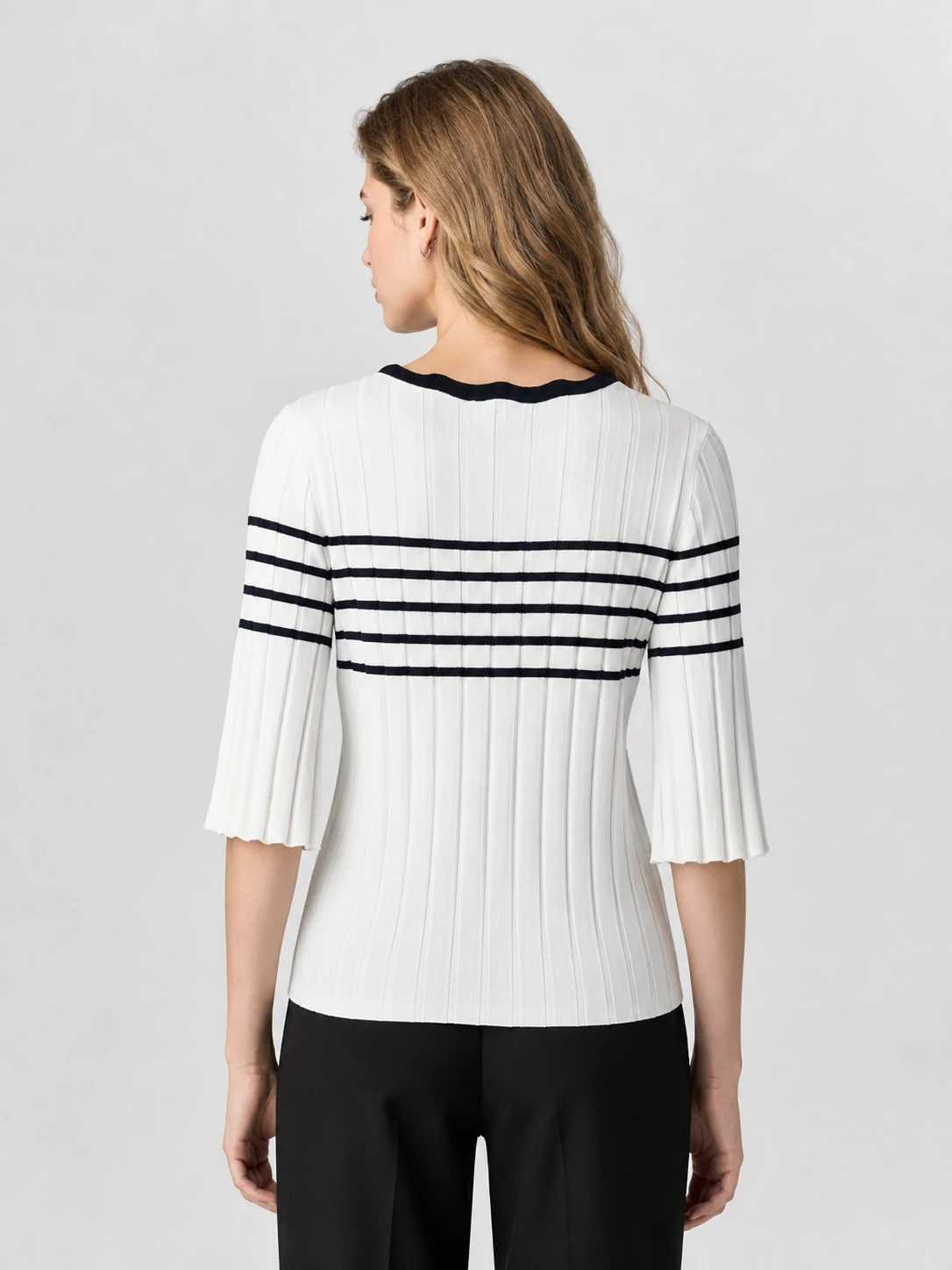 Women’s Textured Stripe Pullover 2 Women’s Textured Stripe Pullover - Image 2