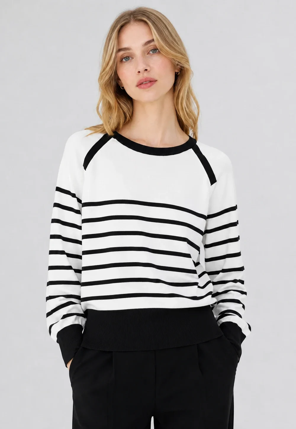 Women’s Color-Block Striped Pullover