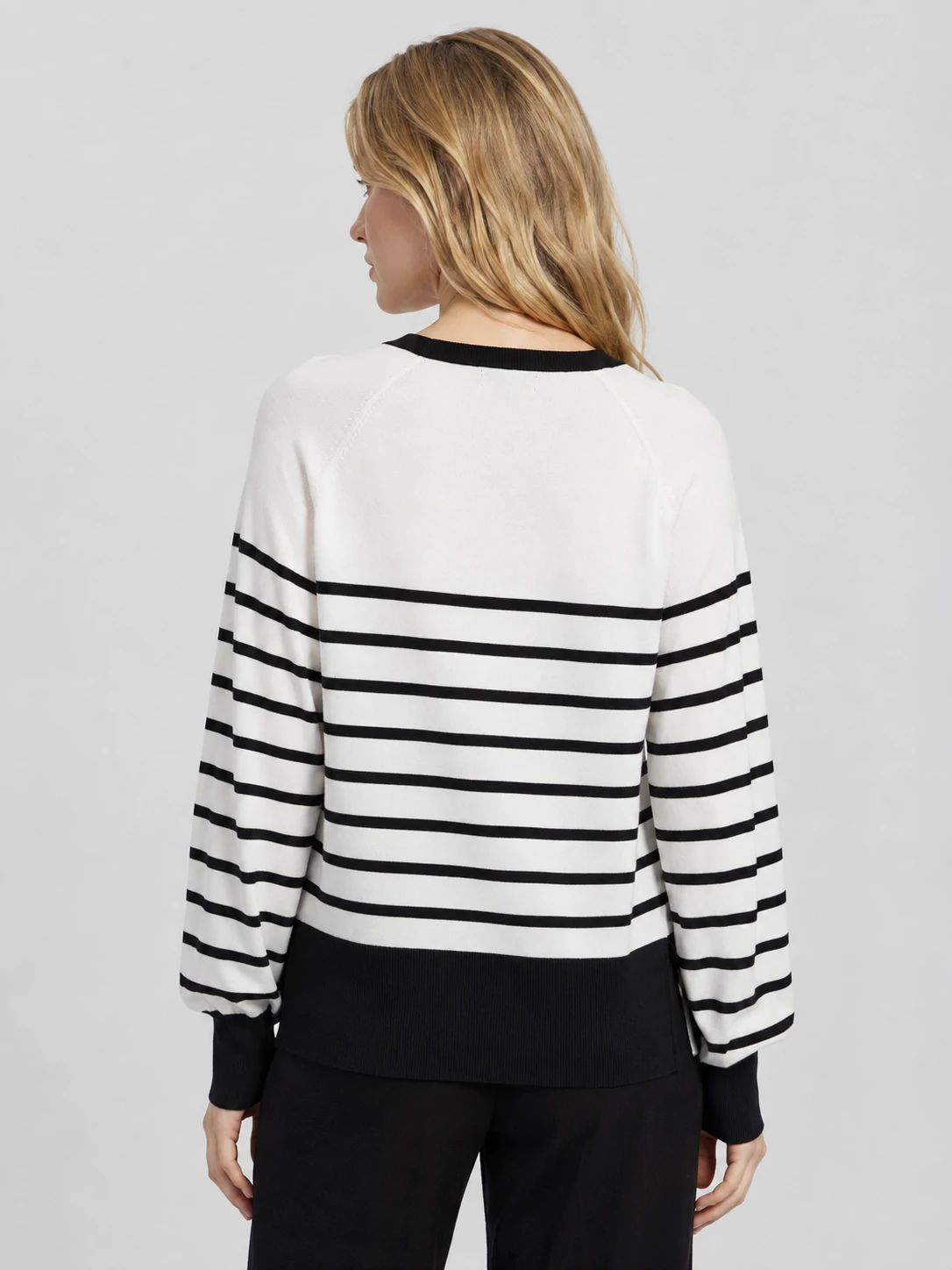 Women’s Color-Block Striped Pullover 2 Women’s Color-Block Striped Pullover - Image 2