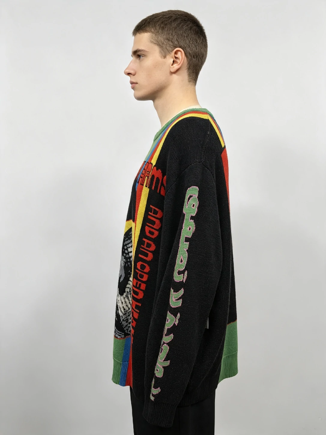 Men’s Crocodile Jacquard Crew Neck Pullover 3 Men’s Crocodile Jacquard Crew Neck Pullover - Image 3