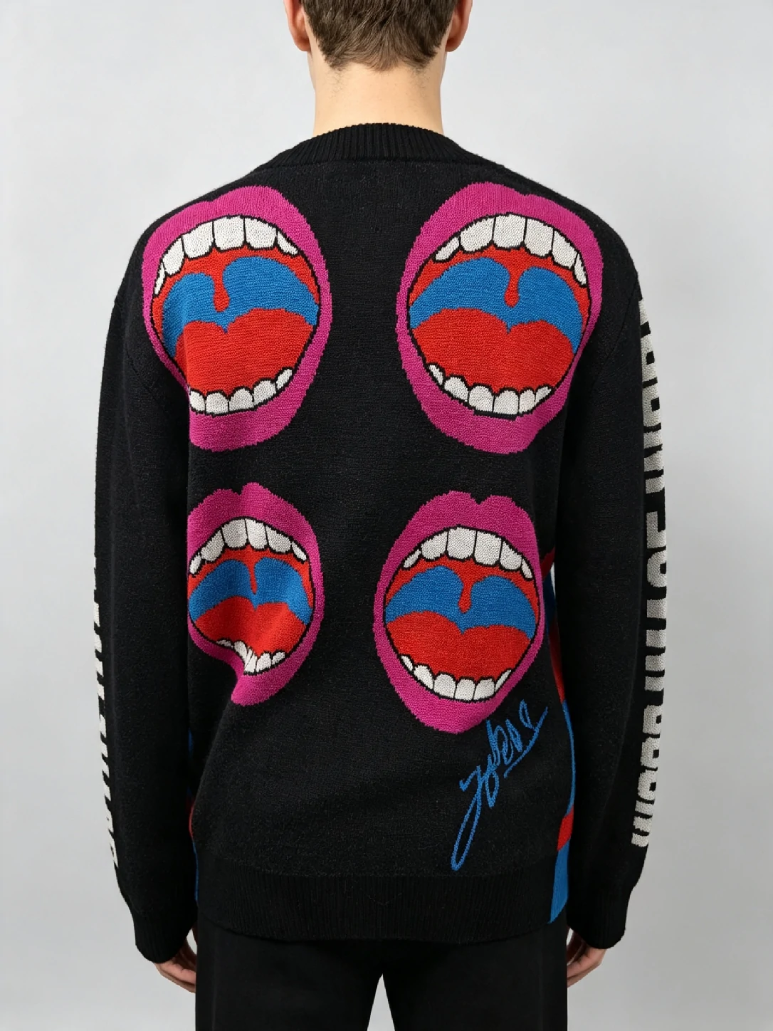Men’s All-Seeing Eye Jacquard Crew Neck Pullover 2 Men’s All-Seeing Eye Jacquard Crew Neck Pullover - Image 2