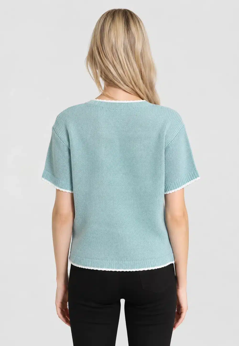 Women’s Mint Collared Short Sleeve Knit Cardigan