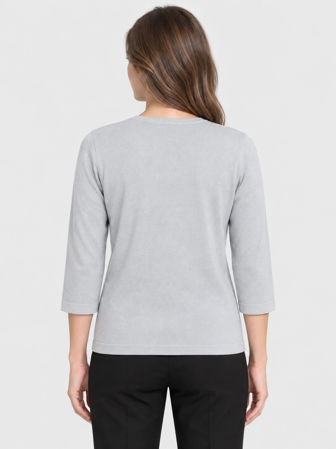 Classic 3/4 Sleeve Cardigan 2 Classic 3/4 Sleeve Cardigan - Image 2