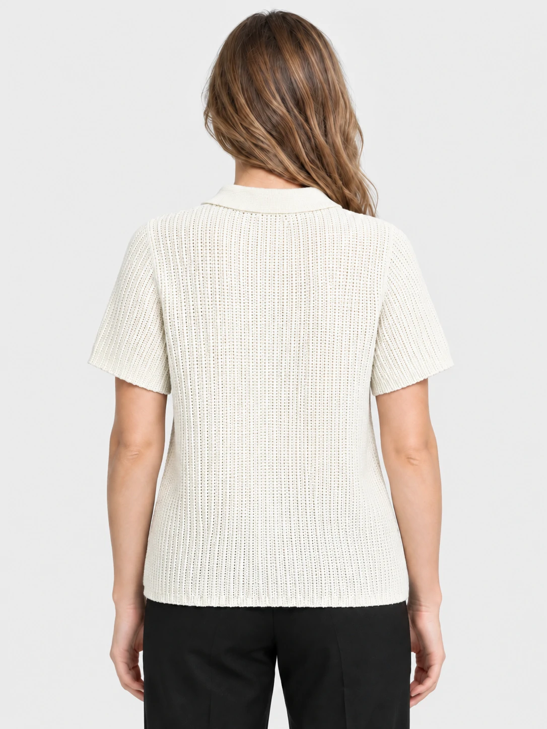 Pointelle Collar Cardigan 3 Pointelle Collar Cardigan - Image 3